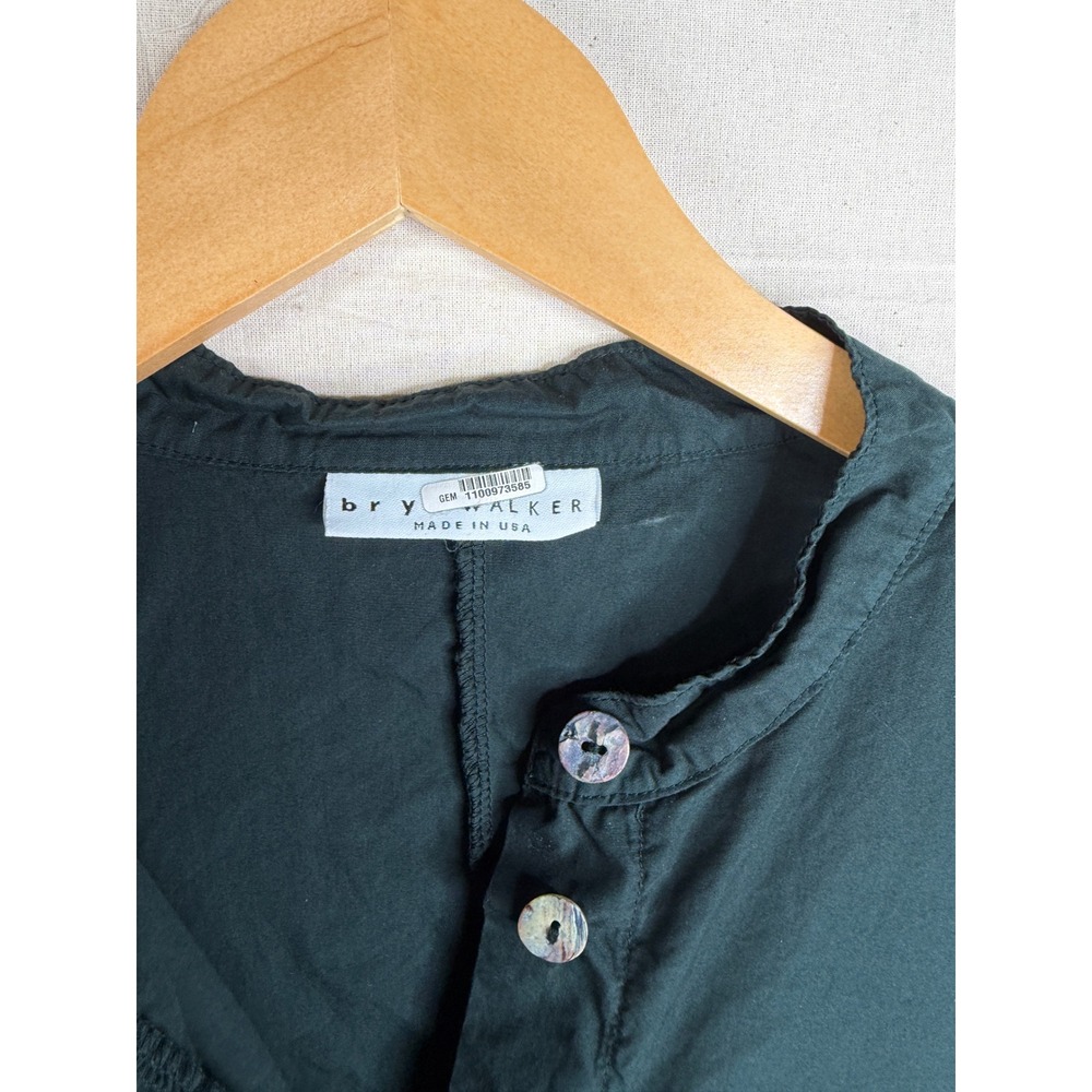 Bryn Walker Winona Mandarin Collar‎ Organic Cotton 3/4 Sleeve Tunic size Medium - Picture 2 of 9